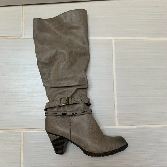 Vangelo Lined Heeled Strap Buckle Tall Boots 39 - Picture 15 of 16